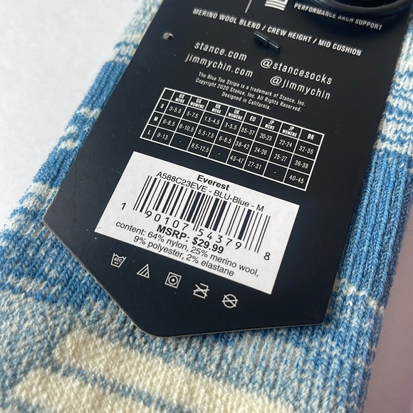 Stance Performance Hike Mid Cushion Wool Blend Crew Socks Size Medium - Picture 14 of 16